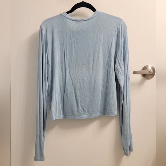 BABATON sky-blue longsleeve t shirt from Aritzia; size M. - Picture 2 of 3